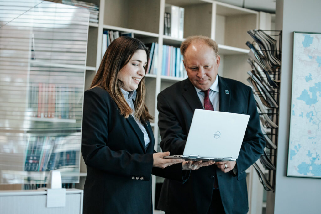 Construction consultancy professionals in a workplace meeting